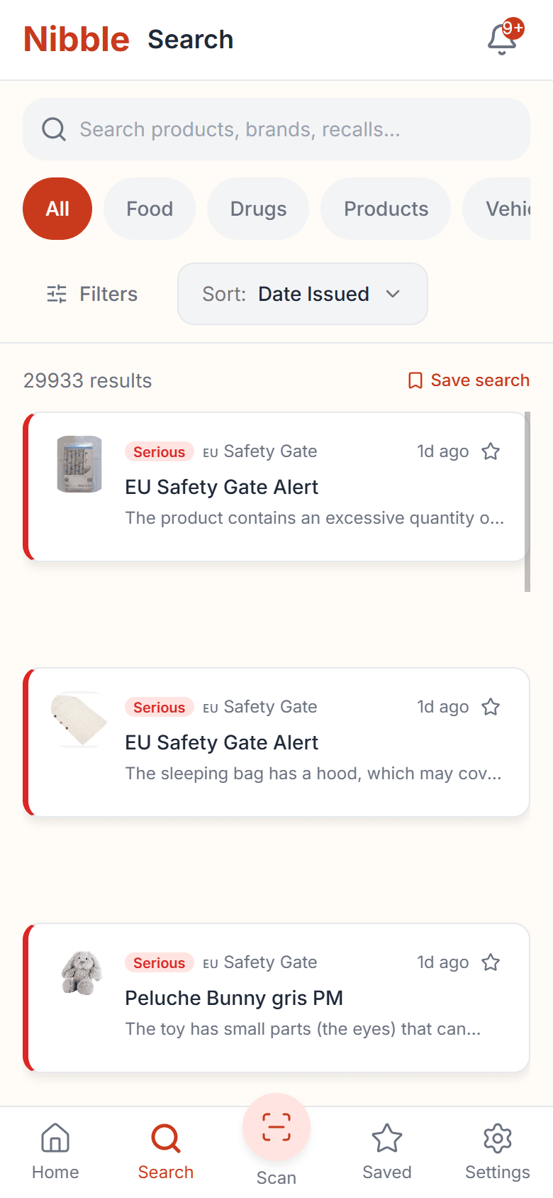 Recall Alerts for Your Household - Nibble Recalls